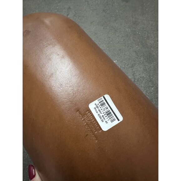 Hunting Season Molded Leather Oversized Oval Bowl in Cognac - Picture 5 of 6